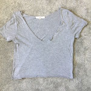 Project Social T x Urban Outfitters grey crop top - size medium